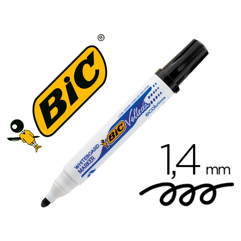 BIC Marqueur Velleda Noir Pointe Ronde 904937