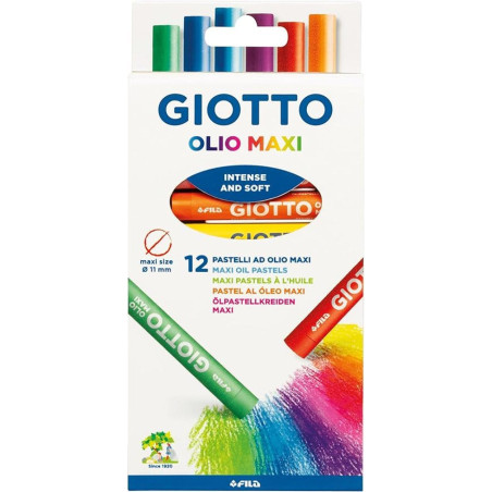Giotto Pastels à Huile 12 Couleurs 293400
