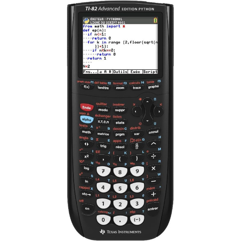 Texas Instruments Calculatrice Graphique TI-82 Advanced Python TI82ADV