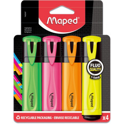 Maped Pochette 4 Surligneurs Assortis Réf 742547