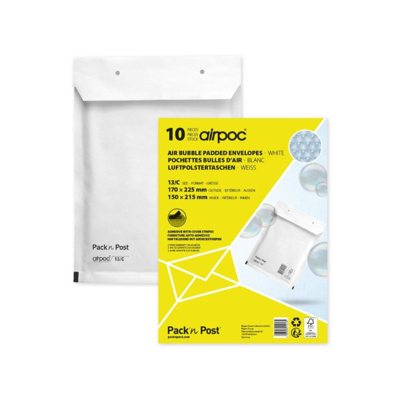 Mailmedia Pochettes Bulles d'Air 15x21 cm 92571