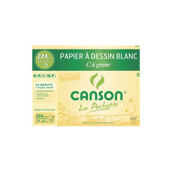 Canson Pochette Dessin 24x32cm 224g 12F 27-703