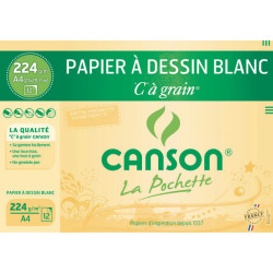 Canson Pochette Dessin A4 224g 12F 27-114