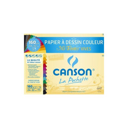 Canson Pochette Mi-Teinte Vive 24x32 160g 12F 106222