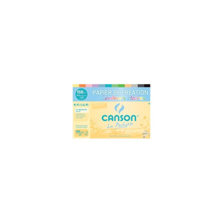 Canson Pochette Mi-Teinte A4 Couleurs Vives 12 Feuilles