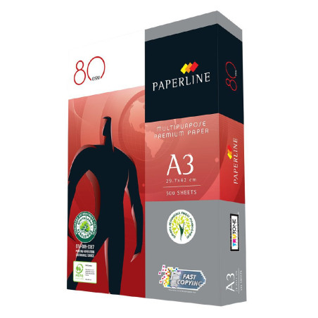 Paperline Ramette Papier A3 80g 500 Feuilles PAPERLINE_A3