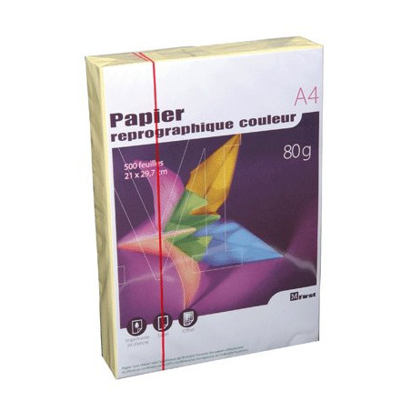 M-First Ramette Papier A4 Jaune 500 Feuilles MFIRST_JAU