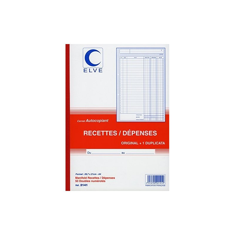 Elve Recettes Dépenses 210x297 50/2 LV2141