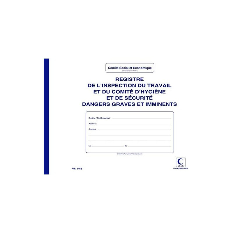 Elve Registre Inspection Travail LV1465