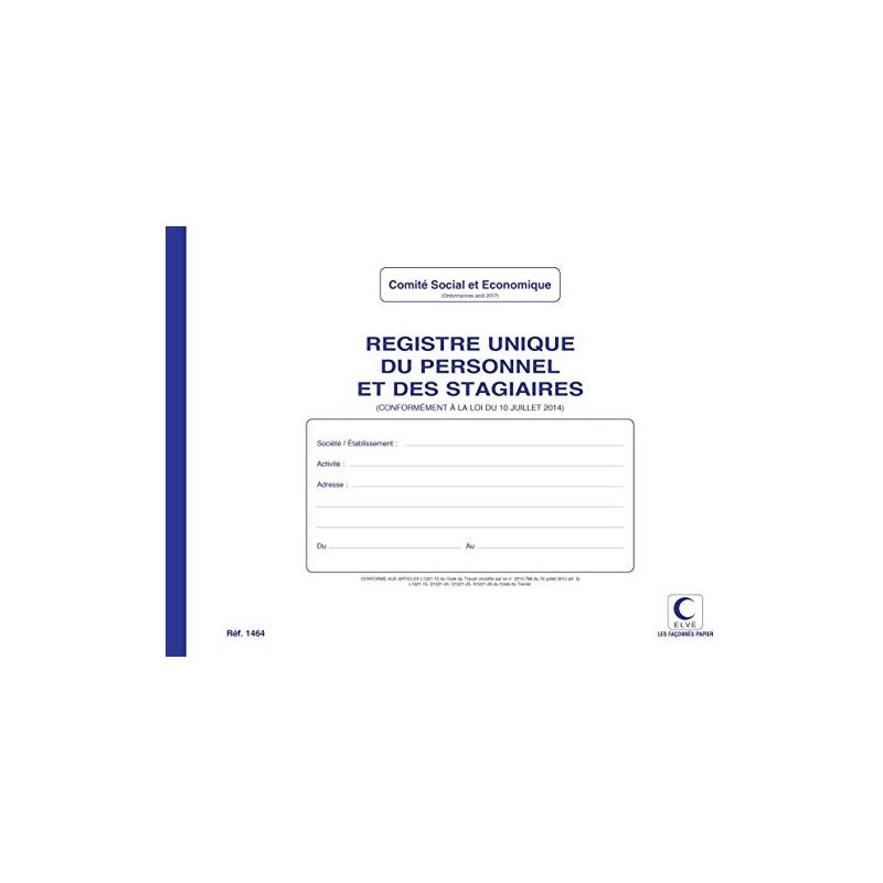 Elve Registre Piq Personnel LV1464