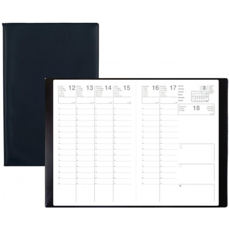 Quo Vadis Semainier de bureau 16x24 cm Noir 47201