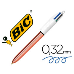 Bic Stylo 4 Couleurs Rose Gold Boîte de 12 504894