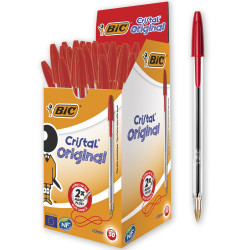 BIC Stylo Cristal Rouge Boîte de 50