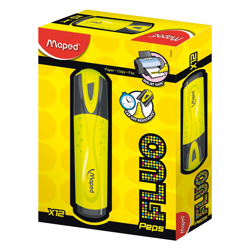 Maped Surligneur Jaune Néon Réf 742534