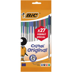BIC Stylo-Bille Cristal Assortis x27 S931945