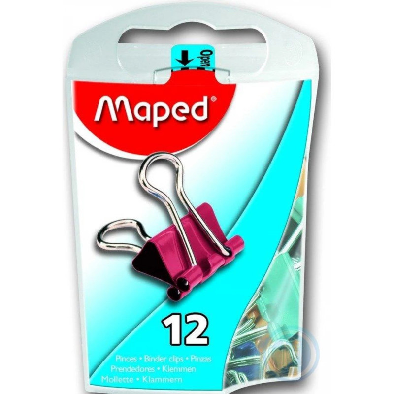 Maped Pinces à clip 15 mm Assorties S361211