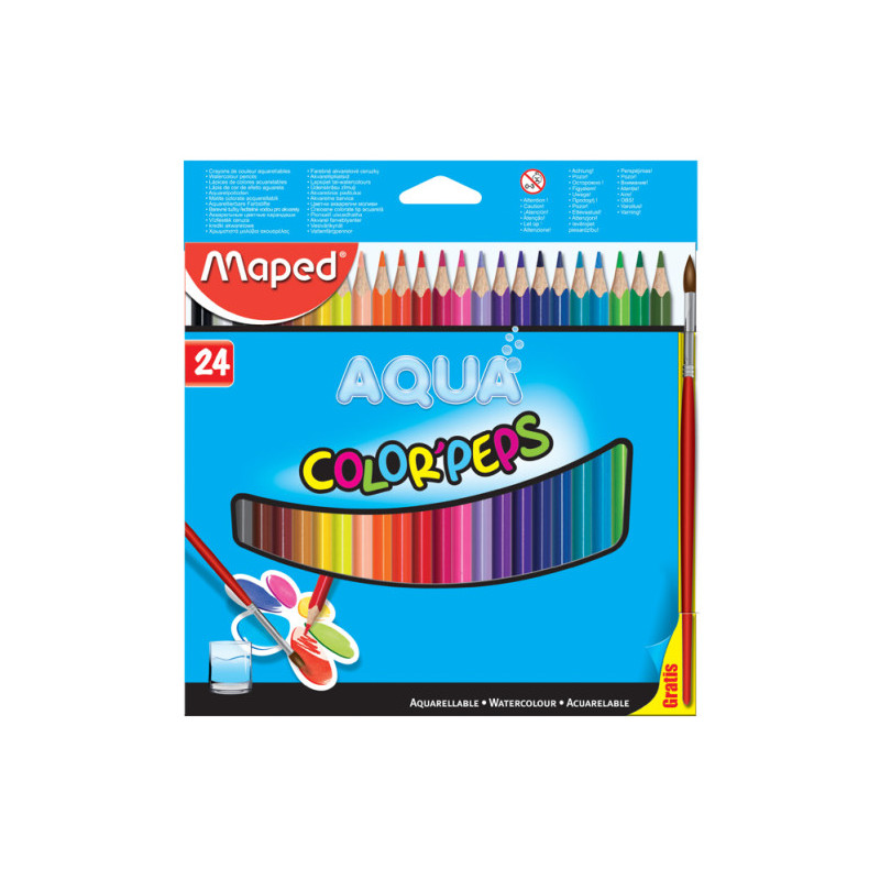 Maped Crayons de couleur Aquarellables Color'Peps 24 pcs S836013