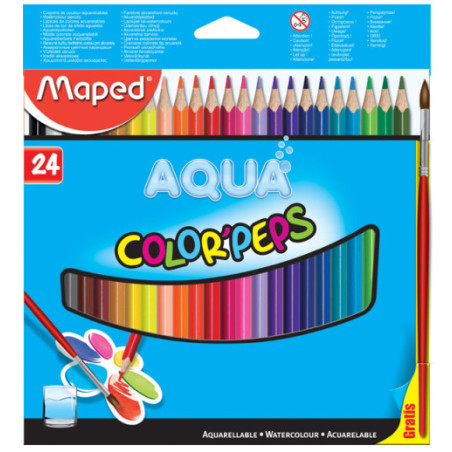 Maped Crayons de couleur Aquarellables Color'Peps 24 pcs S836013