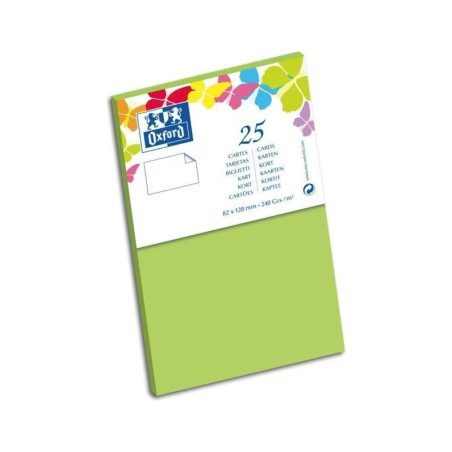 Oxford Cartes 82x128mm Vert 240g S16840501N