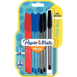 Papermate Stylos InkJoy 100 Cap Medium 8 couleurs S1956745