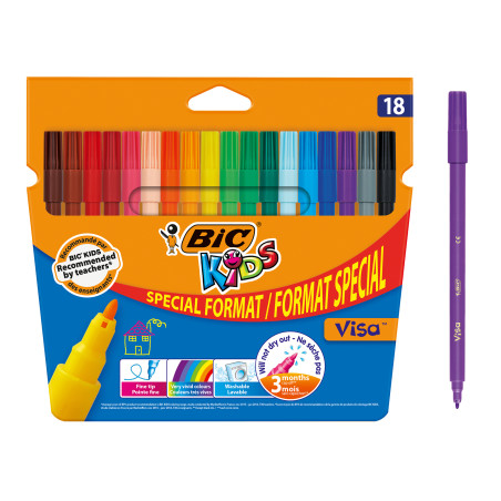 BIC Kids Feutres de Coloriage 18 Couleurs S9117381