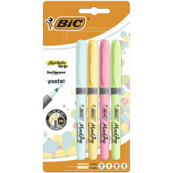 Bic Surligneur Briteliner Grip Pastel Assorti S964859