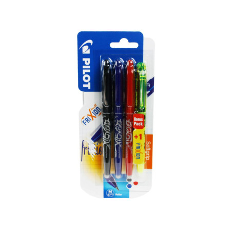 Pilot Frixion Ball Moyen x3 + 1 Frixion Light S063375