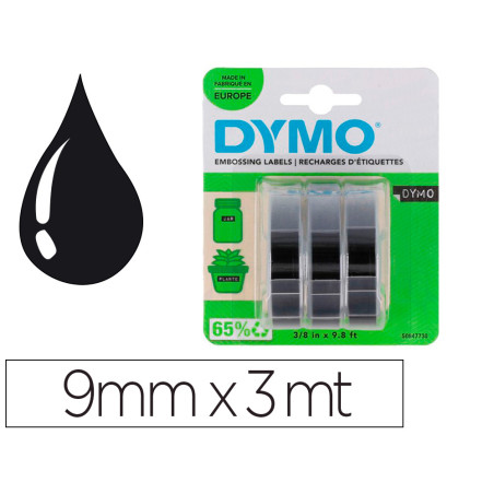 Dymo Ruban 9mm x 3m Noir S0847730