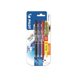 Pilot Frixion Ball Clicker Moyenne x3 + 1 Frixion Light GT