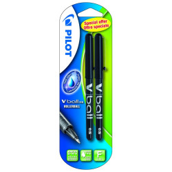 Pilot Stylo V-Ball 05 Fin Noir Blister x2 S064388