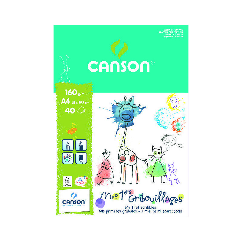 Canson Bloc Mes Premiers Gribouillages A4 160g S400110213