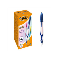 Bic Stylo Easy Clic Plume Bleu Boîte 20