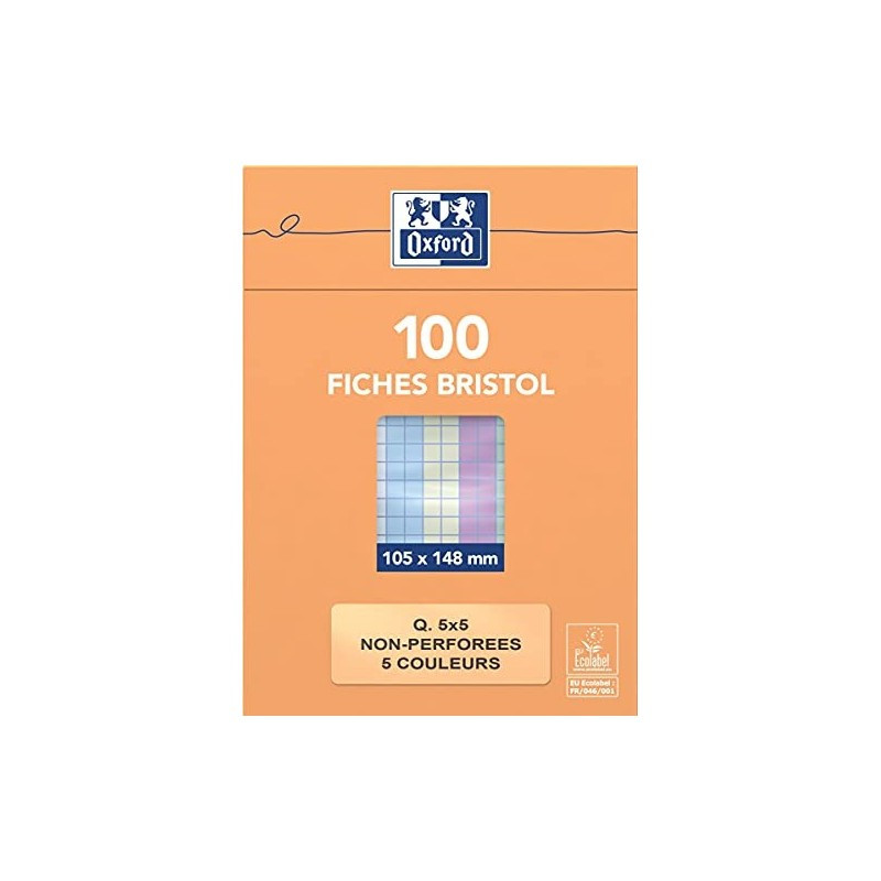 Oxford Fiches Bristol 210g 105x148mm Y100105304