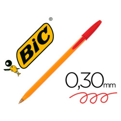 BIC Stylo Bille Orange Pointe Fine Rouge S110112