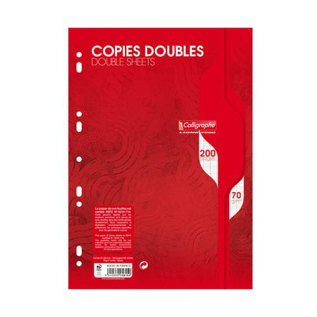 Clairefontaine Copie Double A4 Seyes 70g Perforée 5615