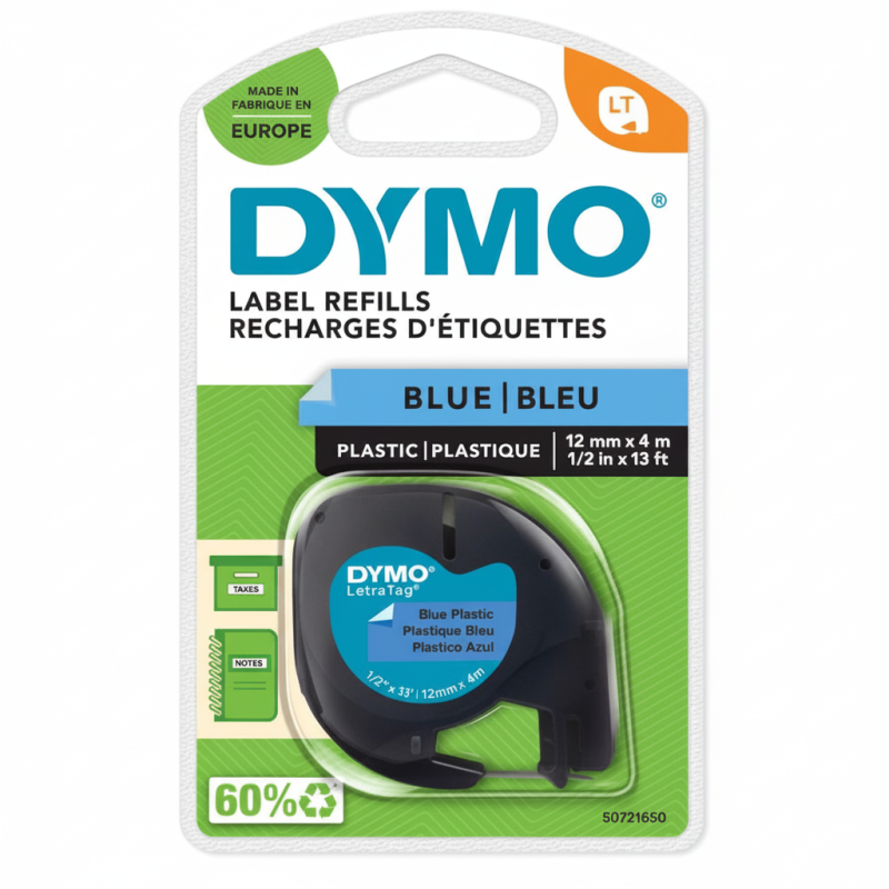 Dymo Cassette Ruban Plastique Blanc S91205