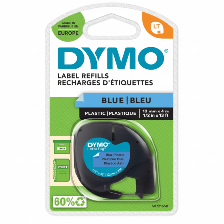 Dymo Cassette Ruban Plastique Blanc S91205