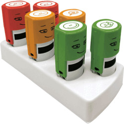 Colop Lot de 6 tampons mini teacher emoji COL157235