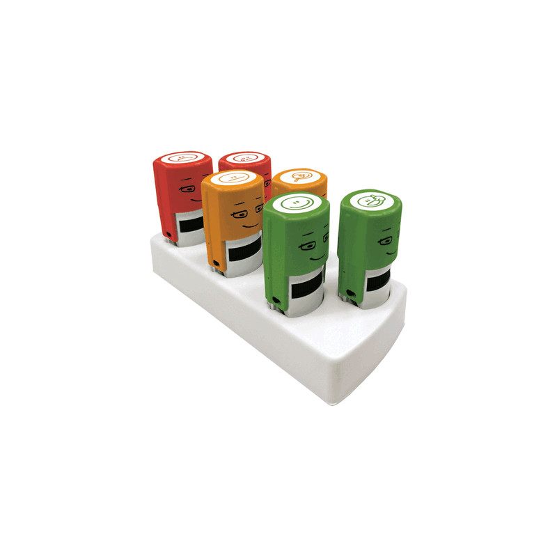 Colop Lot de 6 tampons mini teacher emoji COL157235