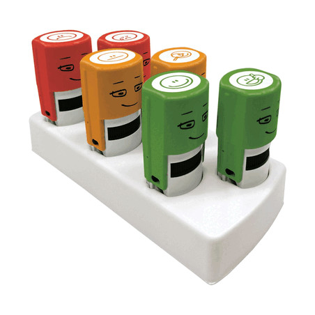 Colop Lot de 6 tampons mini teacher emoji COL157235