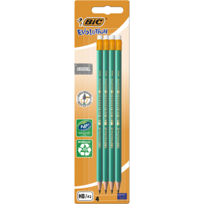 BIC Crayon Graphite Ecolution HB x4 S8902753