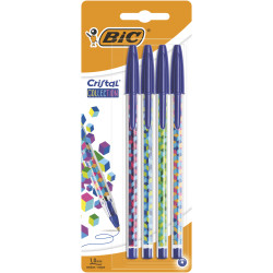 Bic Stylo-bille Cristal Collection Bleu x4 S964805