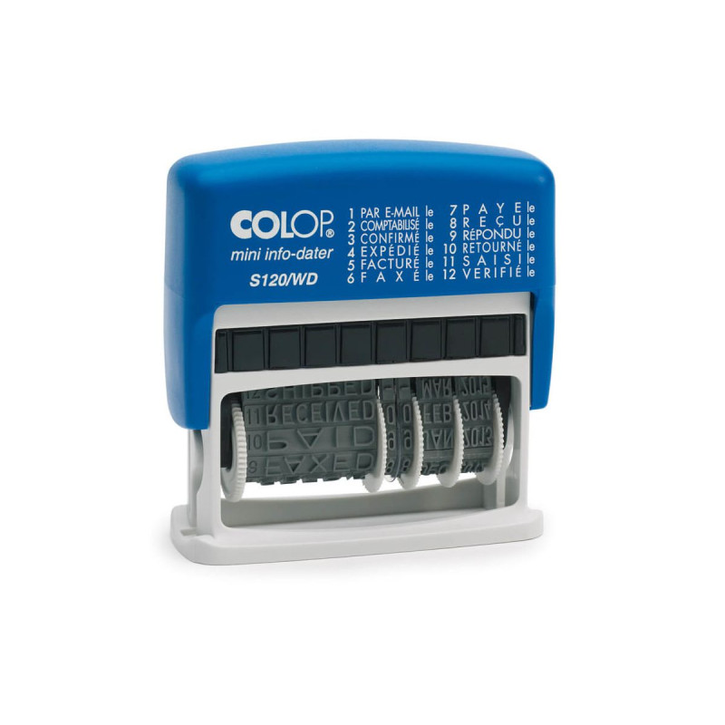 Colop Dateur S120WD Mini Info Bleu/Rouge