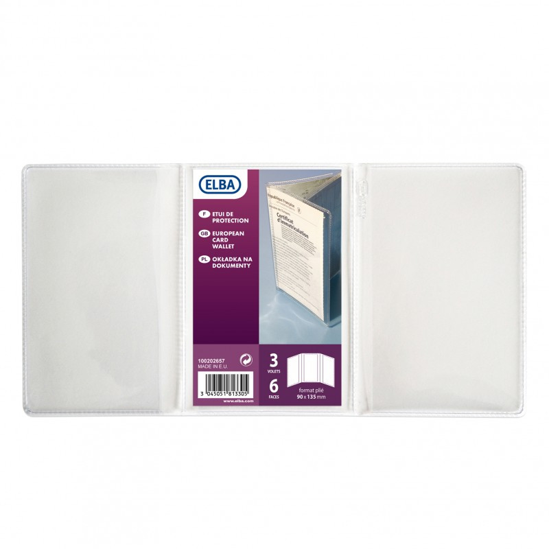 Elba Étui Triple PVC Incolore 9x13,5 Y100202657
