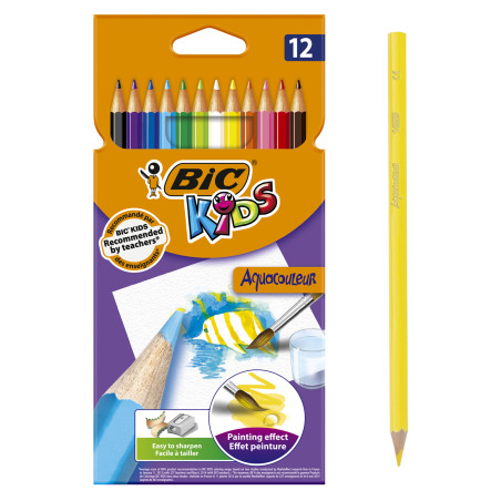 BIC Kids Crayons de Couleur Aqua 12pcs S857561