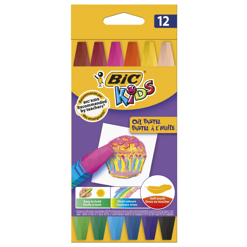 Bic Étui 12 Pastels à l'Huile Doux S926446