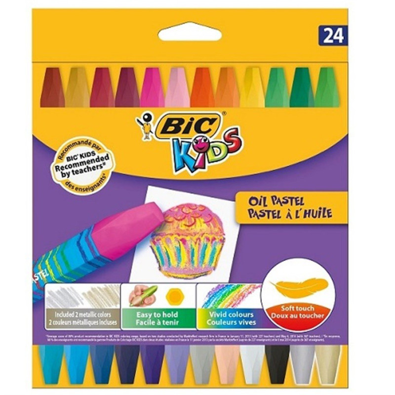 Bic Etui 24 Pastels à l'huile doux S926447