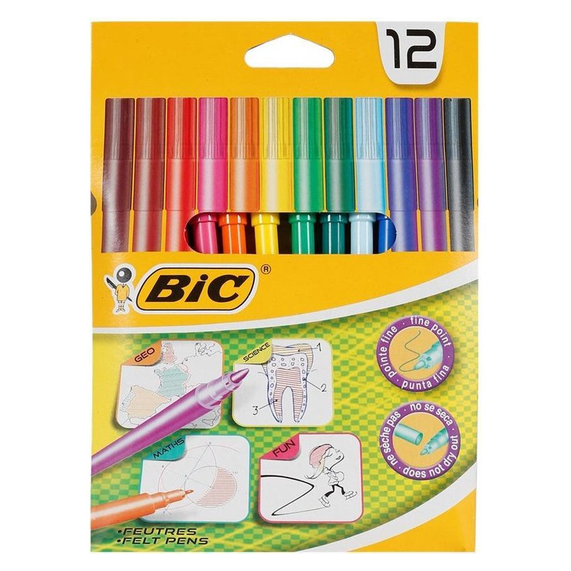 BIC Feutres Coloriage School X12 S896996