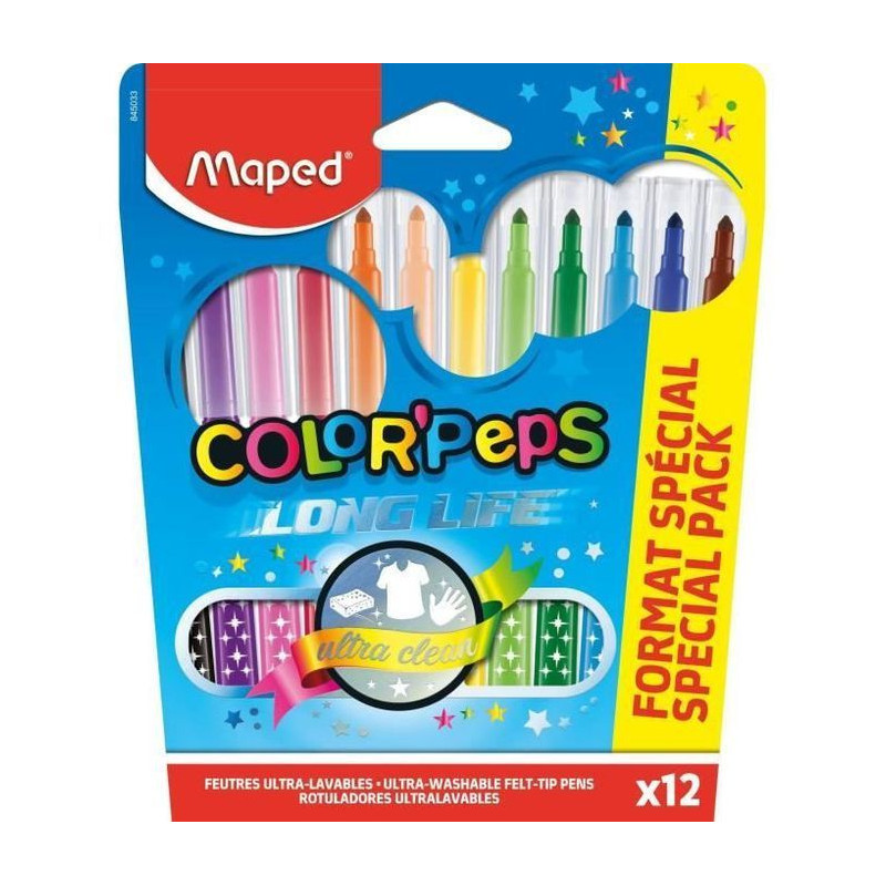 Maped Feutres Color'Peps Long Life x12 S845033