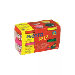 Giotto be-bè Pâte à jouer 4x100g Rouge/Jaune/Magenta/Vert S464902